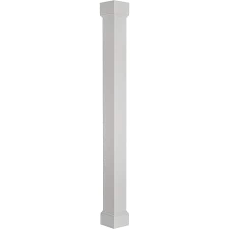 9 X 8' Endura-Aluminum Natchez Style Column, Square Shaft (For Post Wrap Installation) Non-Tapered